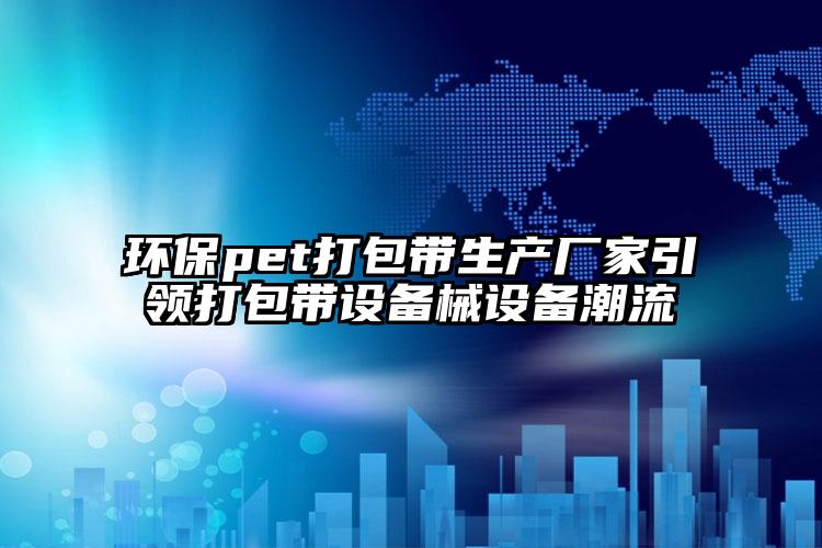 环保pet打包带生产厂家引领打包带设备械设备潮流